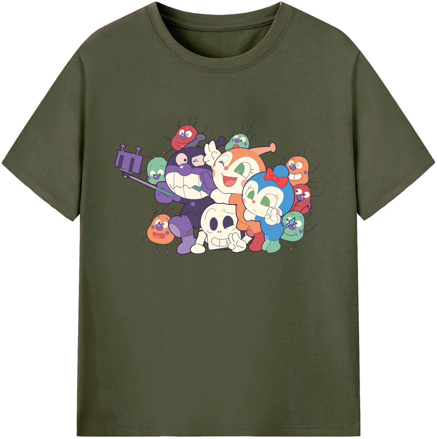 （画像用） アンパンマン Anpanman 綿100％ メンズ半袖Tシャツ｜肌触りやわらか＆通気性